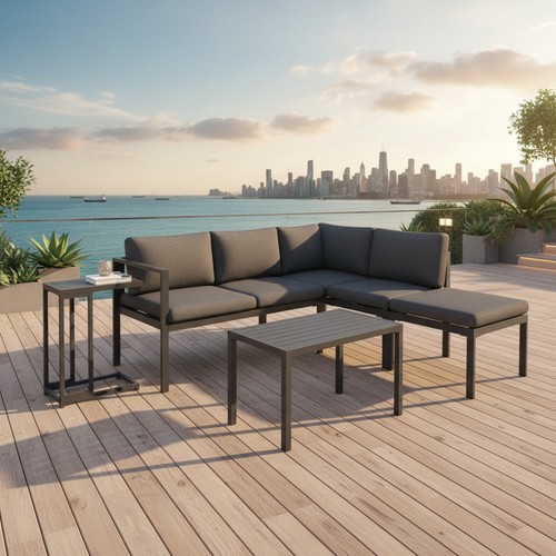 Set chairs aluminium corner - chairs,
