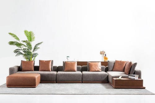 Upholstered sofa corner - upholstered, set