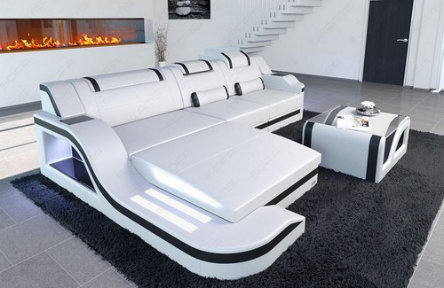 Sofa leather corner - sofa,