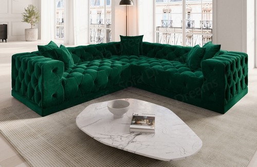 Corner sofa velvet - sofa,