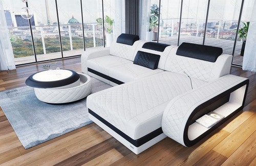 Corner couch leather sofa