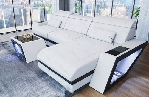Leather couch sofa led - sofa,