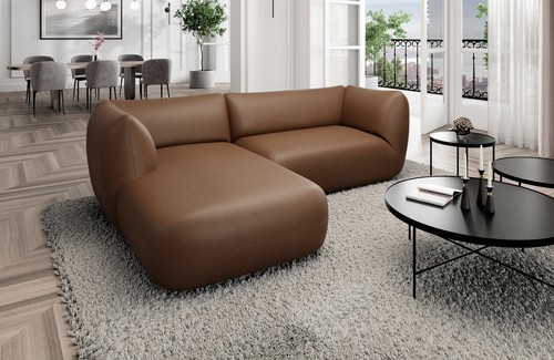 Leather sofa corner couch