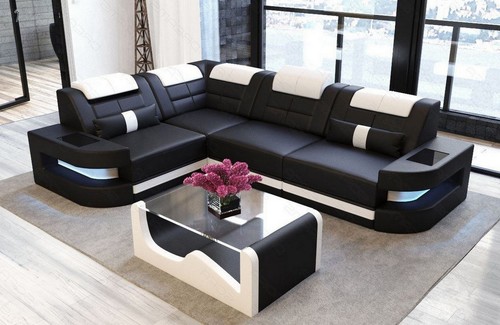 Leather sofa - ,
