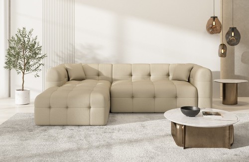 Leather corner couch sofa