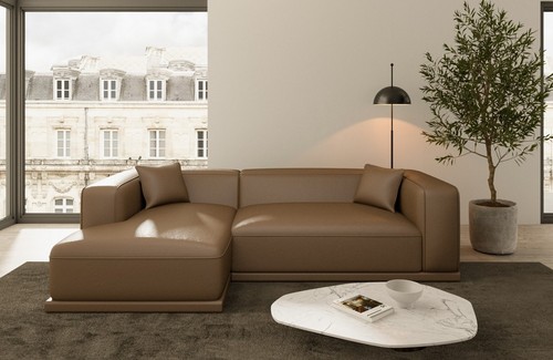 Leather sofa corner couch