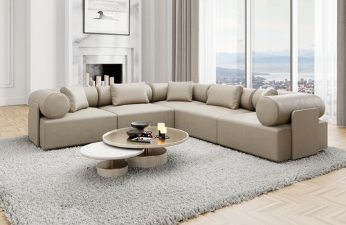 Sofa leather corner - sofa,