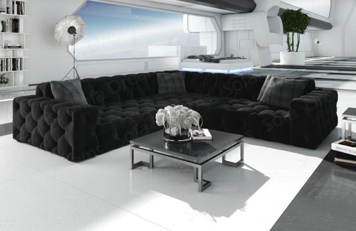Upholstered design corner sofa