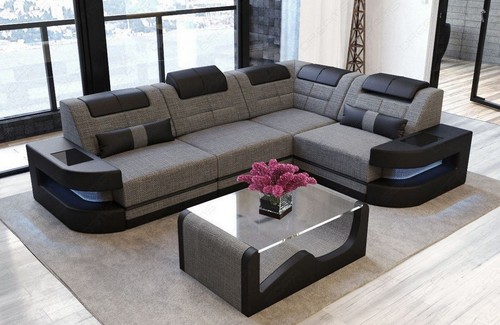 Fabric corner sofa - sofa,
