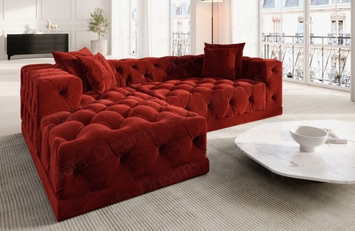 Corner sofa velvet - sofa, fabric
