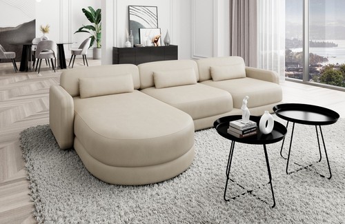 Leather sofa corner couch