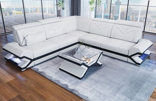 Sofa leather corner - sofa,