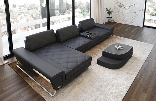 Sofa corner couch leather - sofa,