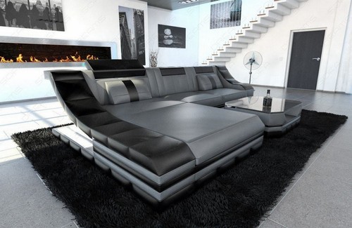 Corner sofa leather - ,