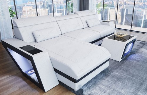 Leather sofa corner - , couch