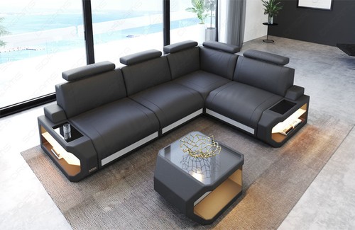 Corner sofa leather designer