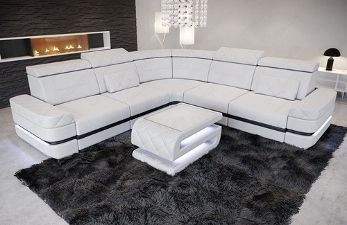 Corner sofa leather couch - couch,