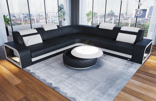 Leather couch sofa corner sofa
