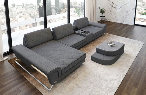 Upholstered sofa fabric couch - fabric,