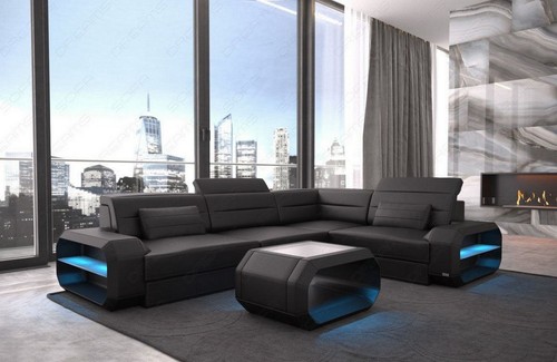 Corner sofa leather designer