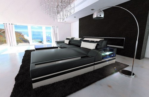 Sofa leather luxury - luxury, couch