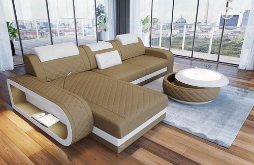 Fabric corner sofa upholstered - sofa,