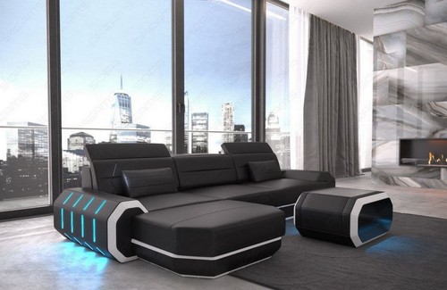 Leather couch sofa corner - ,