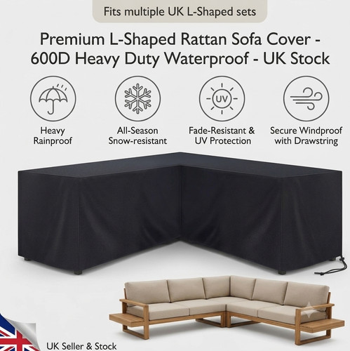 Lshape garden furniture - furniture, cover