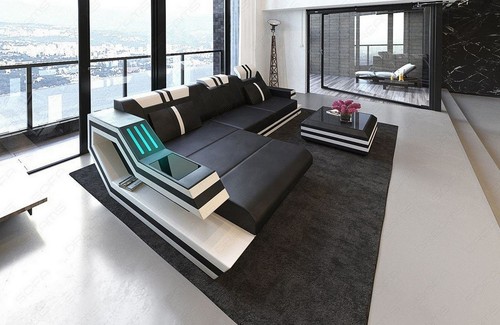 Leather couch sofa - ,
